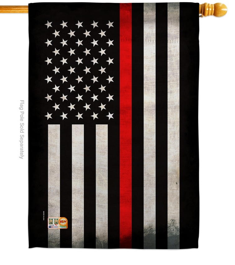 USA Thin Red Line Decorative House Flag