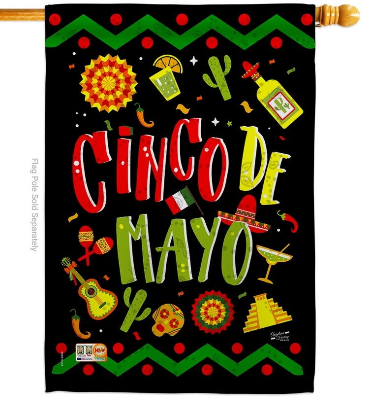 Ready To Cinco de Mayo House Flag