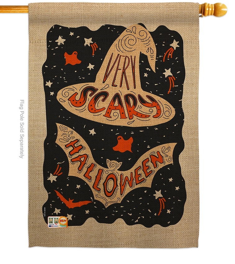 Very Scary Halloween House Flag