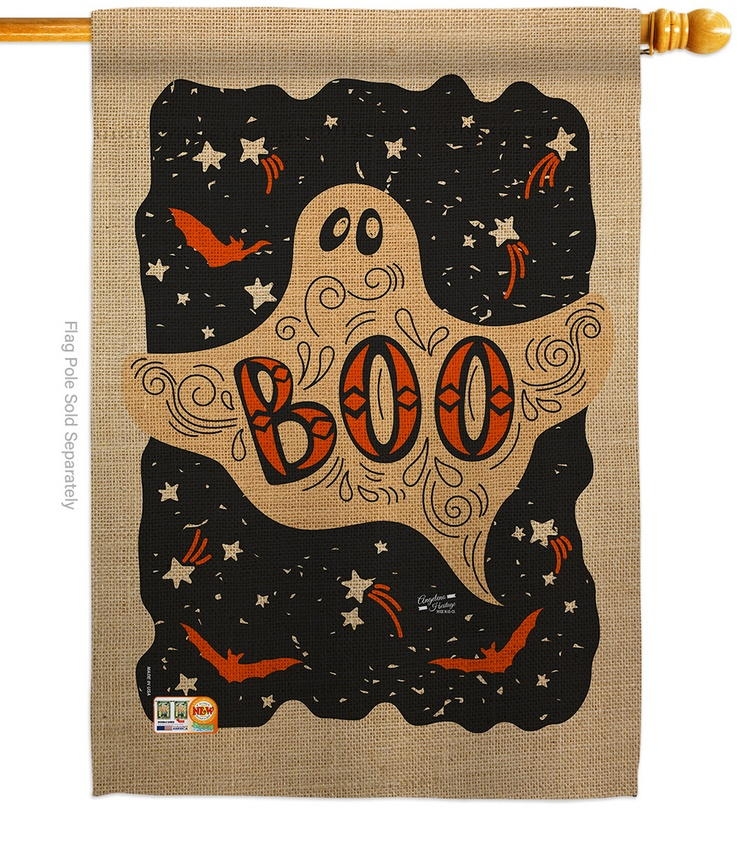 Ghoulish Boo House Flag