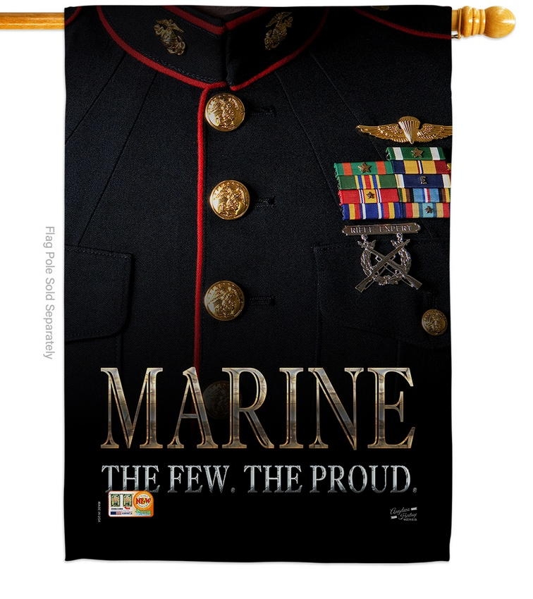 Dress Blue Marine House Flag