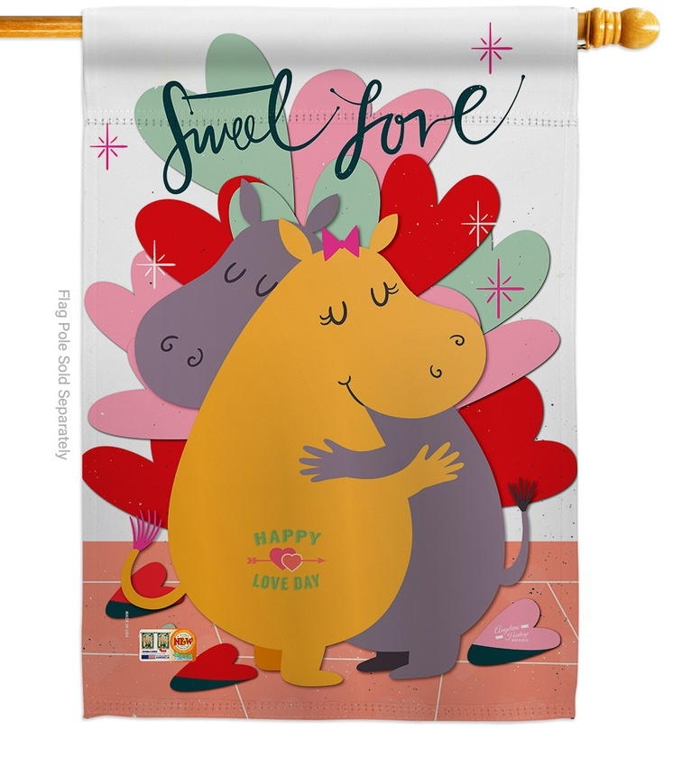 Sweet Love Decorative House Flag