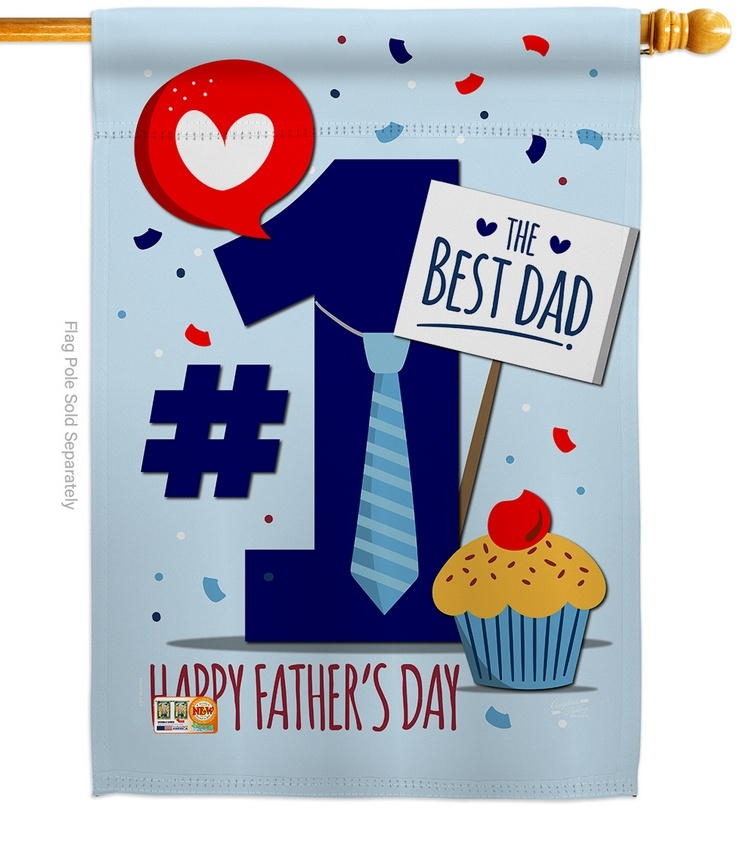 Number 1 Dad House Flag