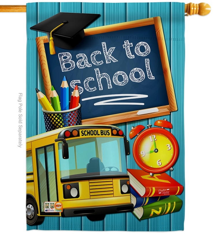 Welcome Back To School Decorative House Flag
