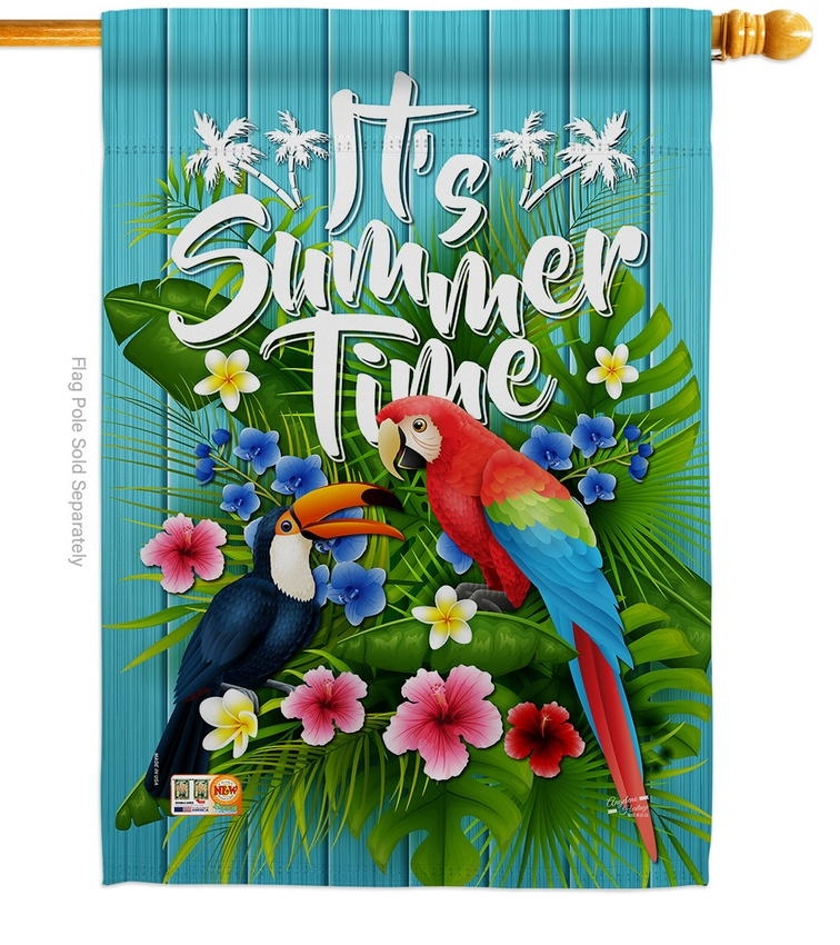 Tropical Summer House Flag