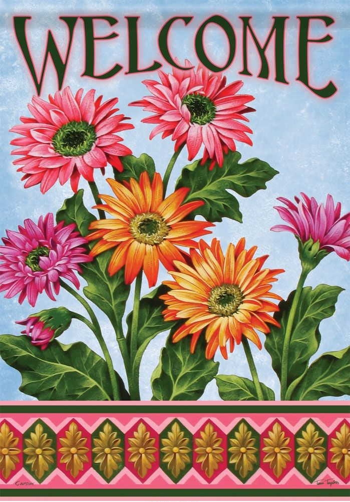 Gerber Daisy Garden Flag