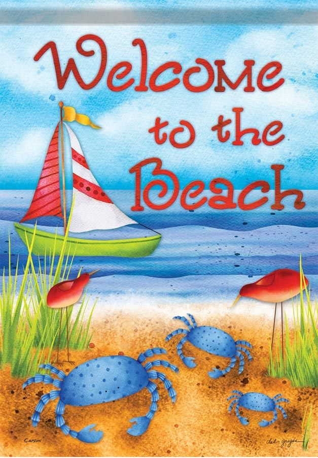 Nautical Beach Garden Flag & more garden flags at FlagsForYou.com