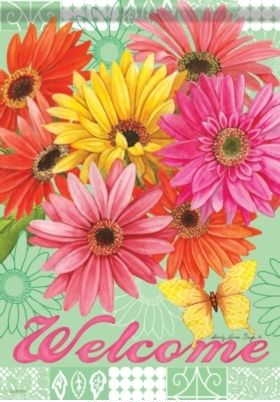 Gerbera Garden House Flag