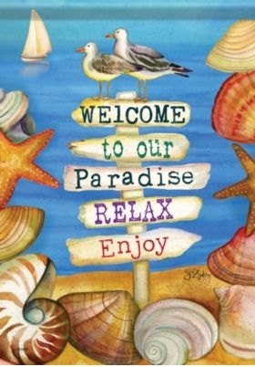Signs Of Paradise House Flag