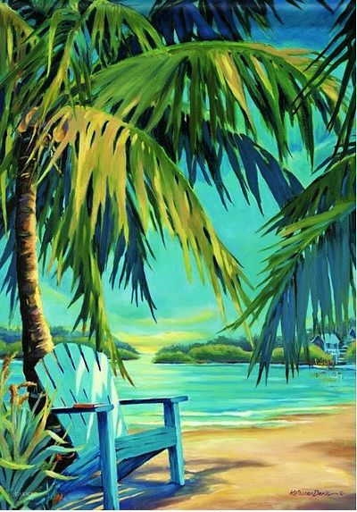 Beachside Hideout House Flag
