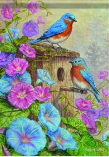 Morning Glory Garden Flag