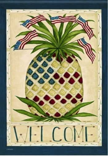 Patriotic Pineapple Garden Flag