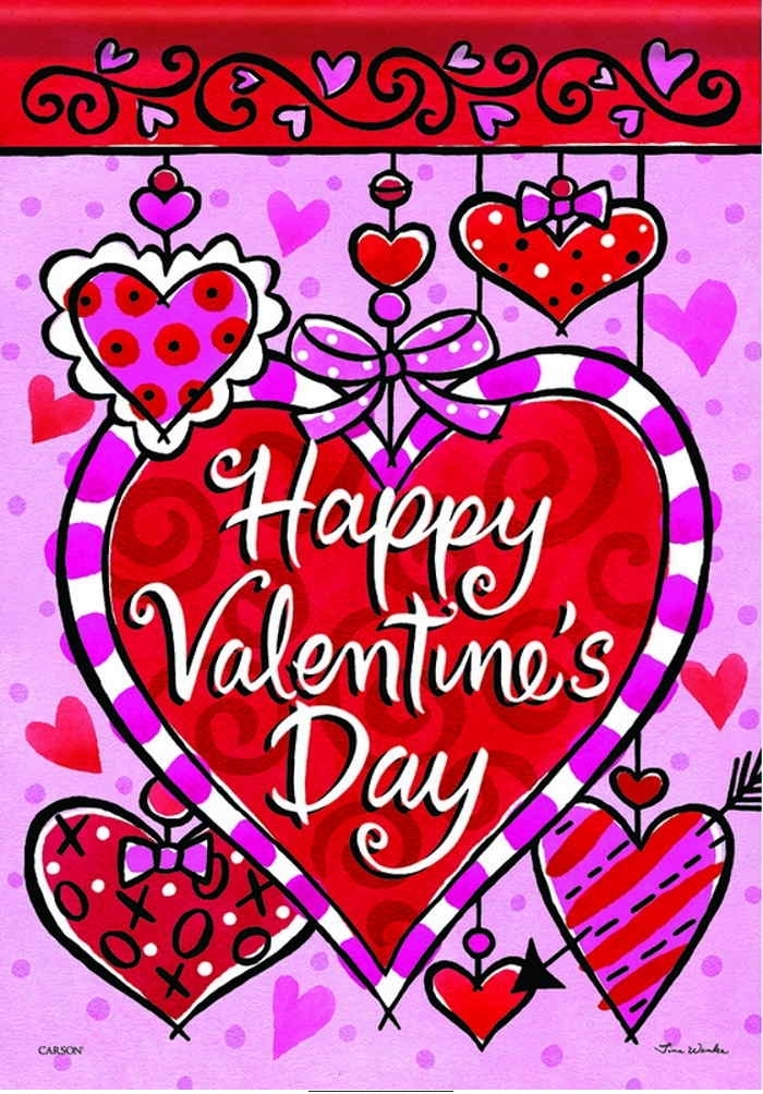 Hanging Valentines Garden Flag & more garden flags at FlagsForYou.com