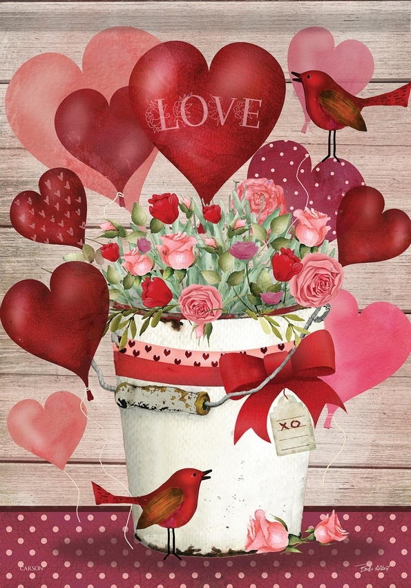 Valentine Bucket House Flag More Garden Flags At Flagsforyou Com - Valentine S Day Garden Flags Valentine Bucket House Flag More Garden Flags At Flagsforyou Com - Valentine S Day Garden Flags