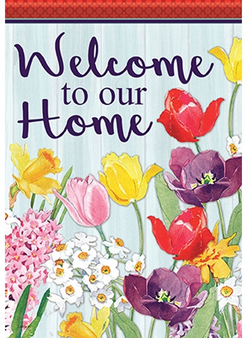 Easter Floral Garden Flag
