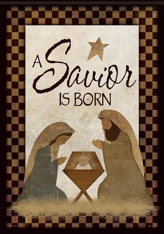 Primitive Nativity House Flag & more garden flags at