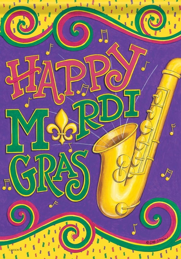 Mardi Gras Sounds House Flag