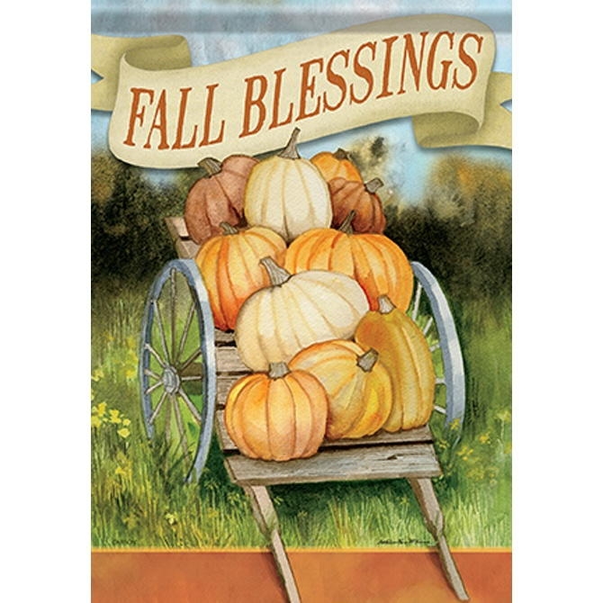 Fall Blessings House Flag