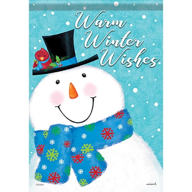 Warm Winter Wishes House Flag