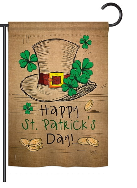 St Pat\'s Hat Garden Flag