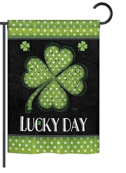 Lucky Day Clover Garden Flag