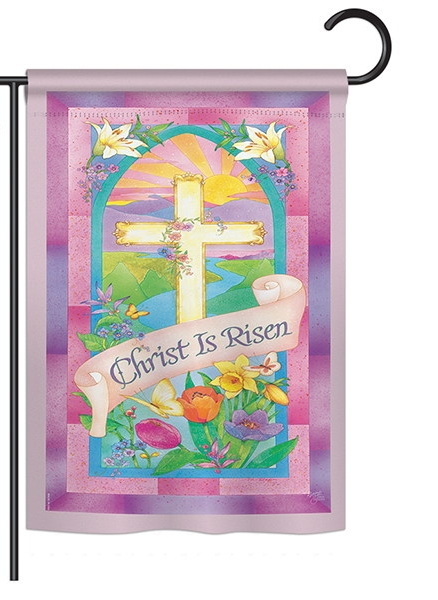 Christ is Risen Garden Flag