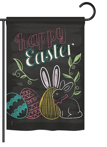 Colorful Easter Eggs Garden Flag