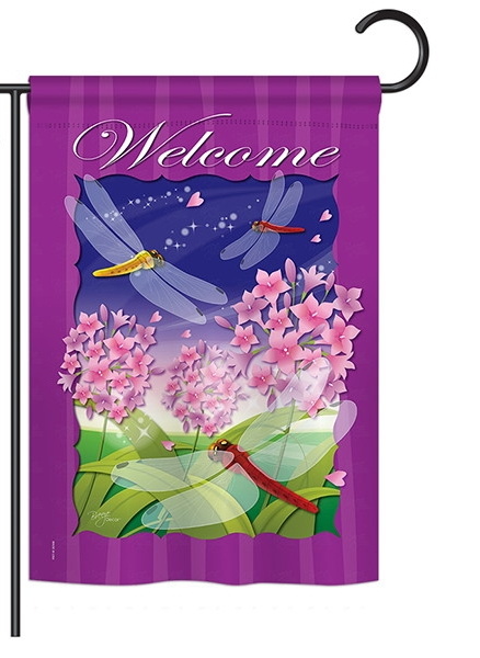 Dragonfly Paradise Garden Flag