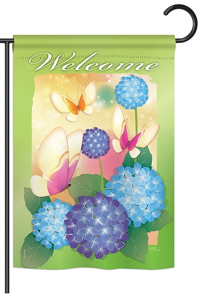 Welcome Butterflies Garden Flag