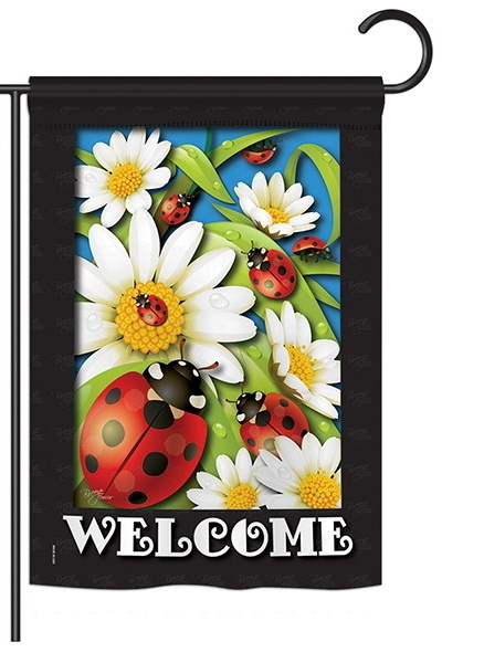 Ladybug Heaven Garden Flag