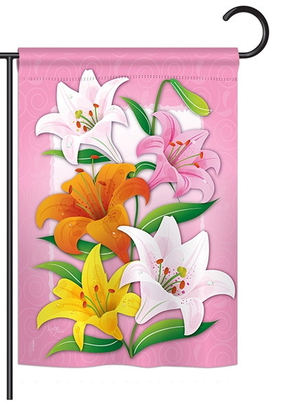 Lilies Garden Flag