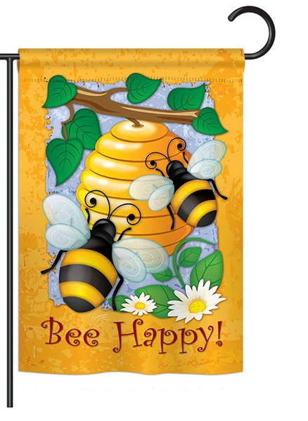 Bee Happy Garden Flag