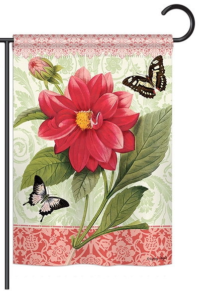 Double Dahlia Garden Flag