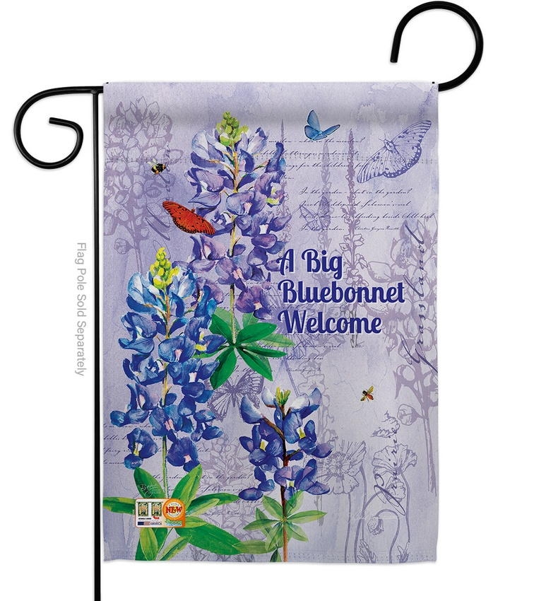 Bluebonnet Welcome Garden Flag