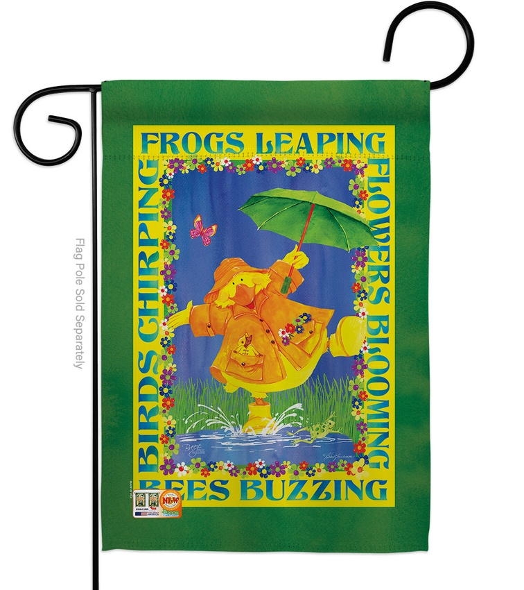 Spring Duckling Garden Flag