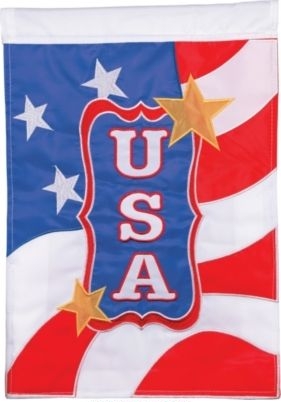 USA Applique Garden Flag