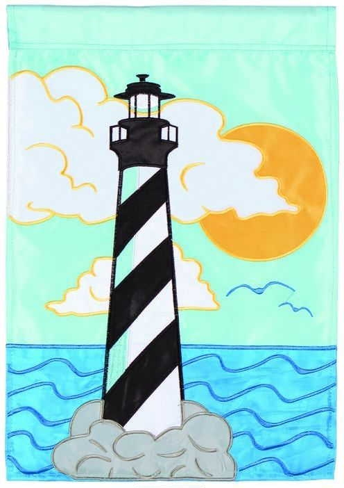 Lighthouse Applique House Flag