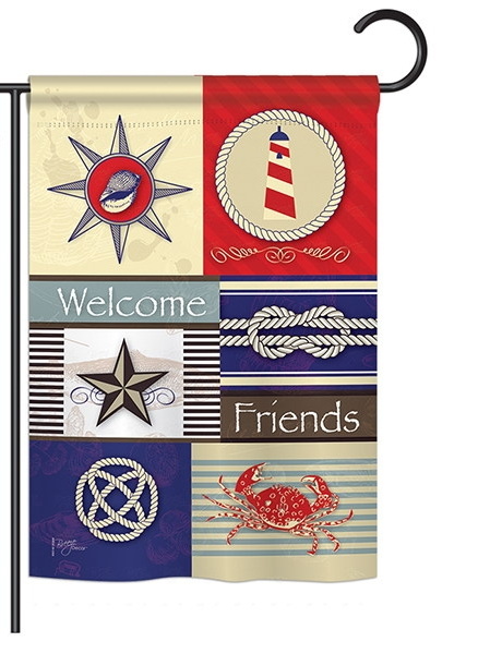 Shoreline Collage Garden Flag