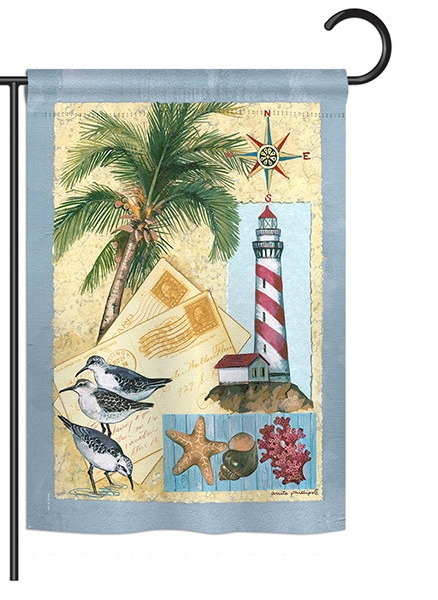 Lighthouse Letters Garden Flag