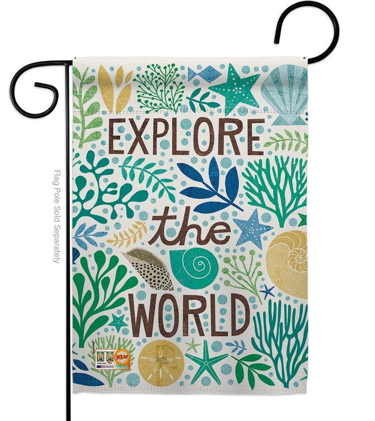 Explore The World Garden Flag