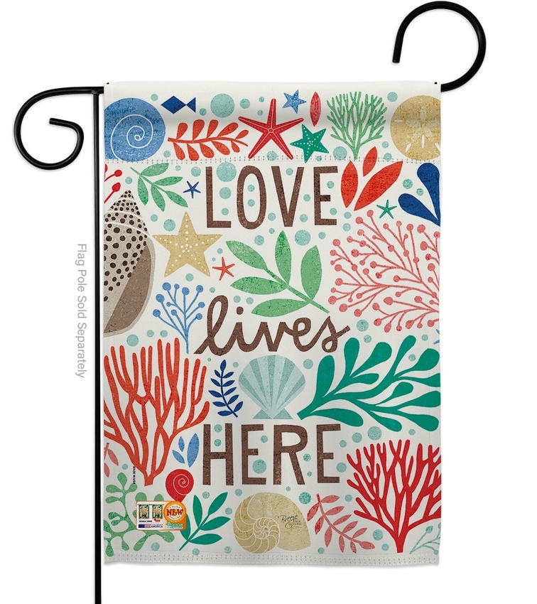 Love Lives Here Garden Flag