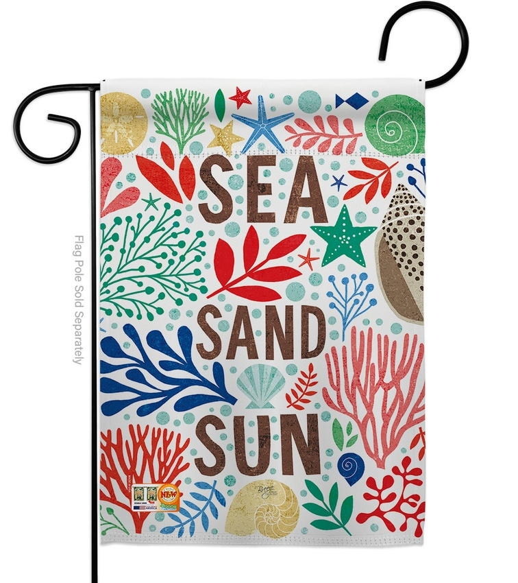 Sea And Sun Garden Flag