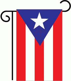 Puerto Rico Applique Garden Flag