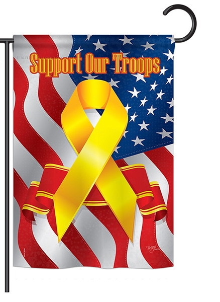 Support Our Troops Garden Flag