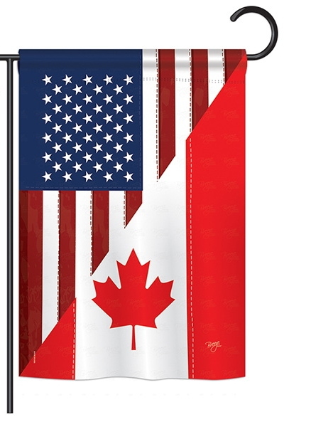 US Canada Friendship Garden Flag