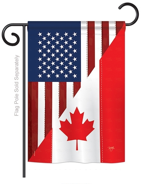 US Canada Friendship Garden Flag