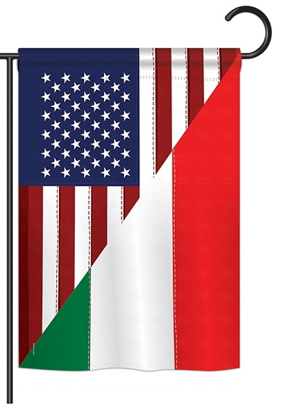 US Italian Friendship Garden Flag