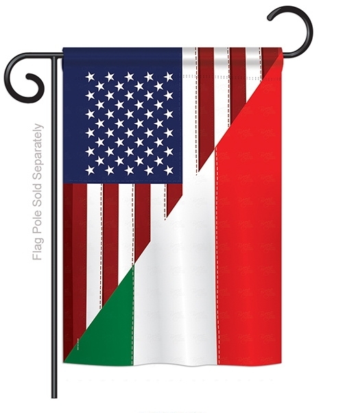 US Italian Friendship Garden Flag