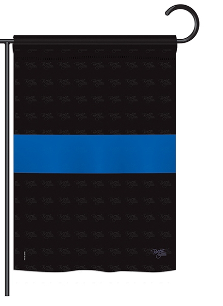 Blue Stripe - thin blue line Garden Flag