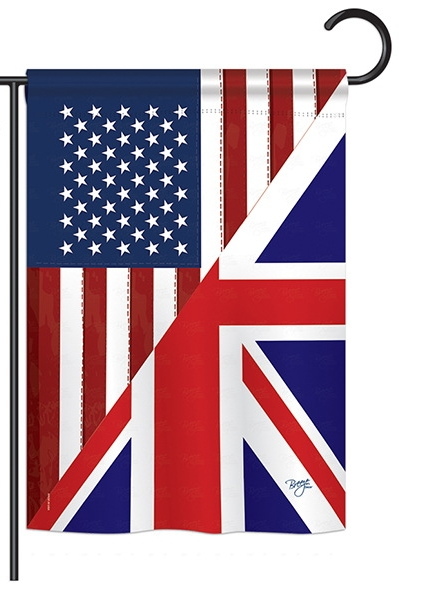 US UK Friendship Garden Flag